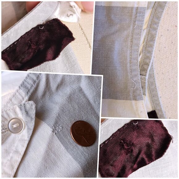 50s Stripes Dress Large Pockets Button Down Back Mid Century Bombshell  XXS - Picture 10 of 10